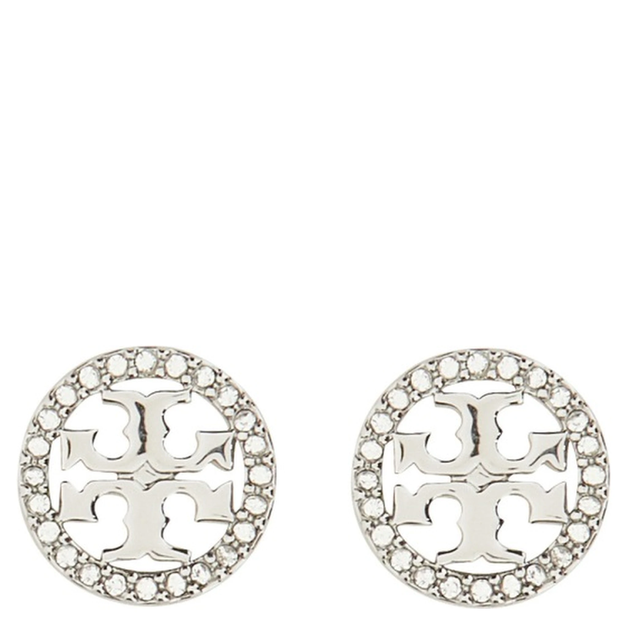 ORECCHINI CIRCLE-STUD CRYSTAL LOGO