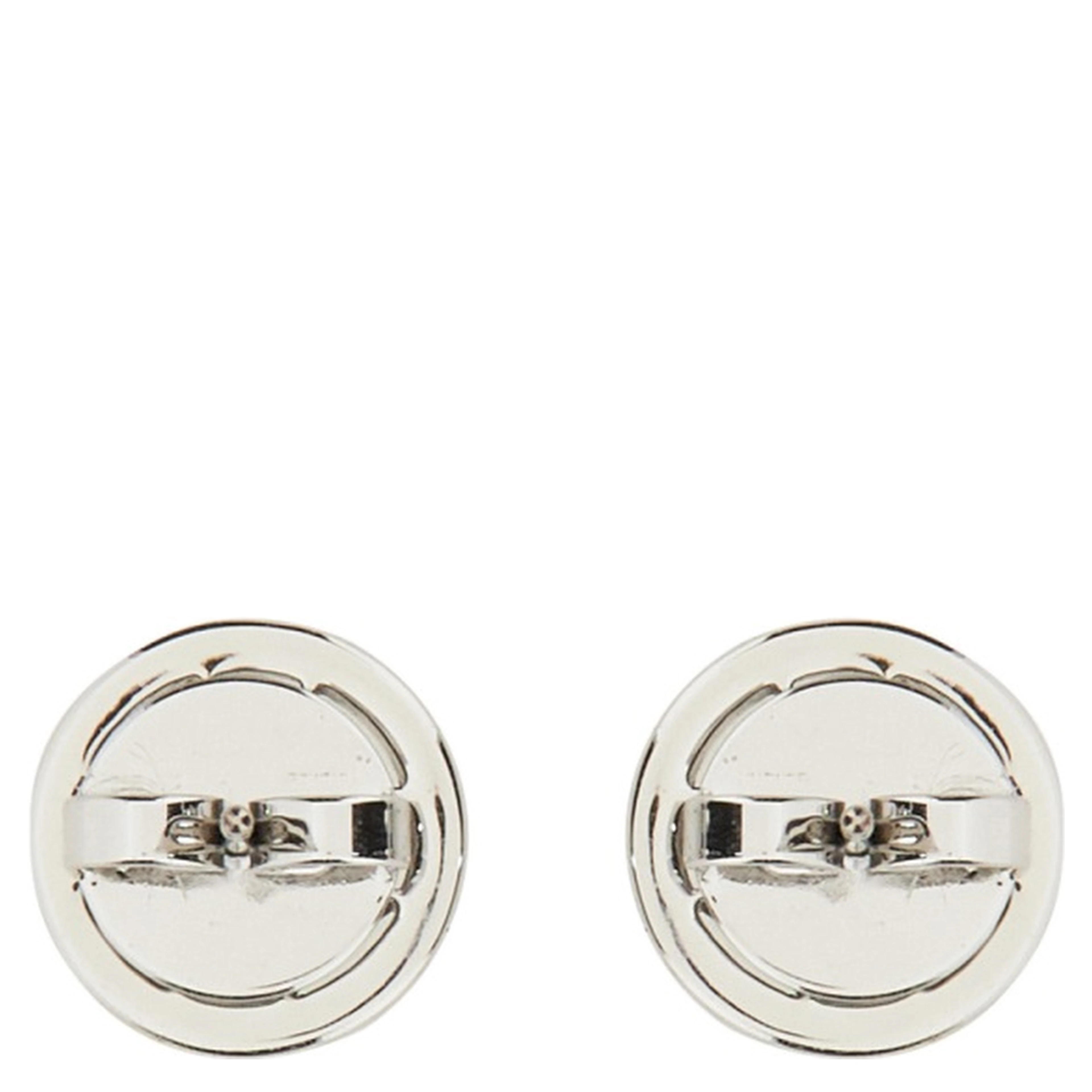 ORECCHINI CIRCLE-STUD CRYSTAL LOGO