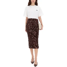 MIDI SKIRT WITH SEQUINS