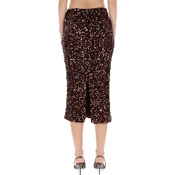 MIDI SKIRT WITH SEQUINS