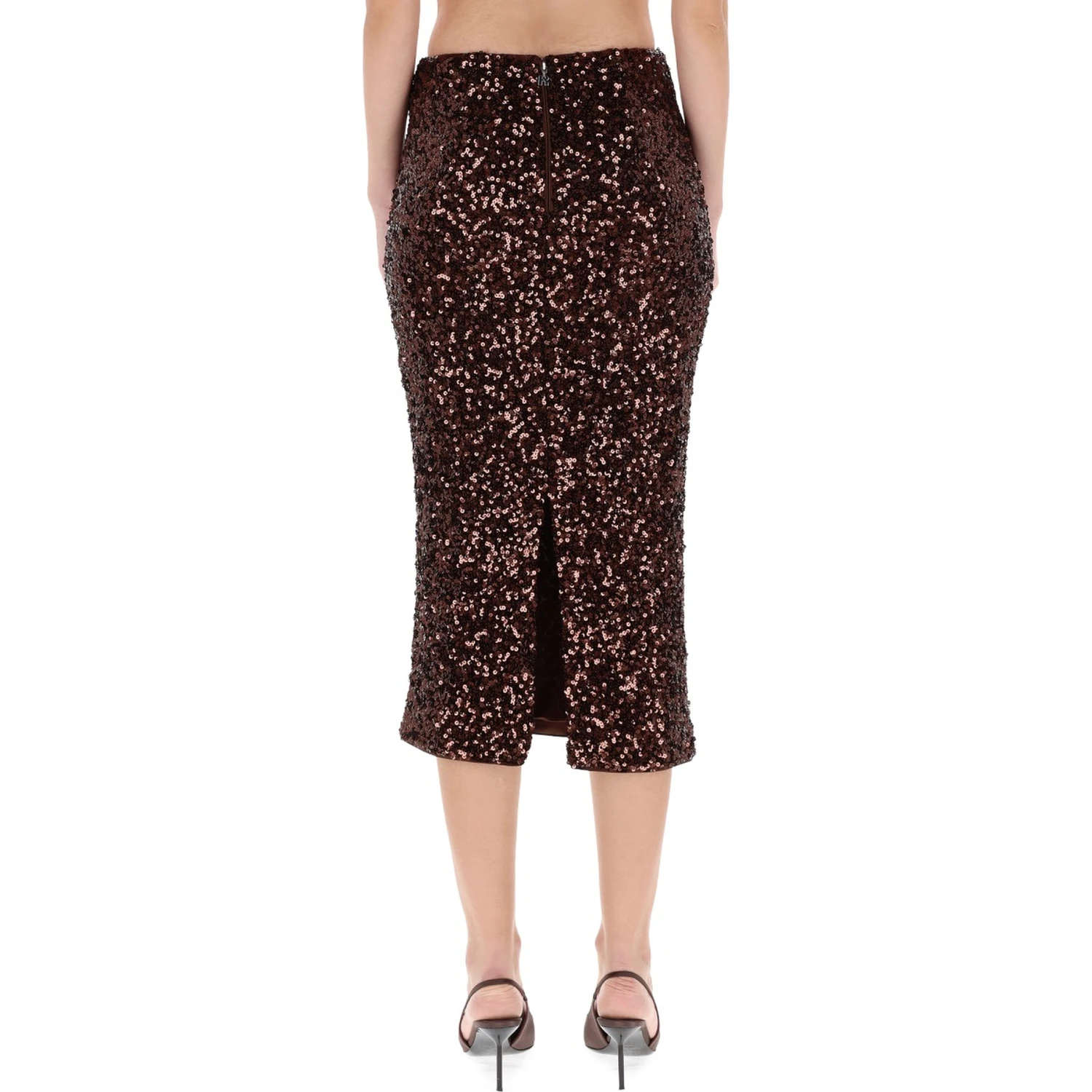 MIDI SKIRT WITH SEQUINS