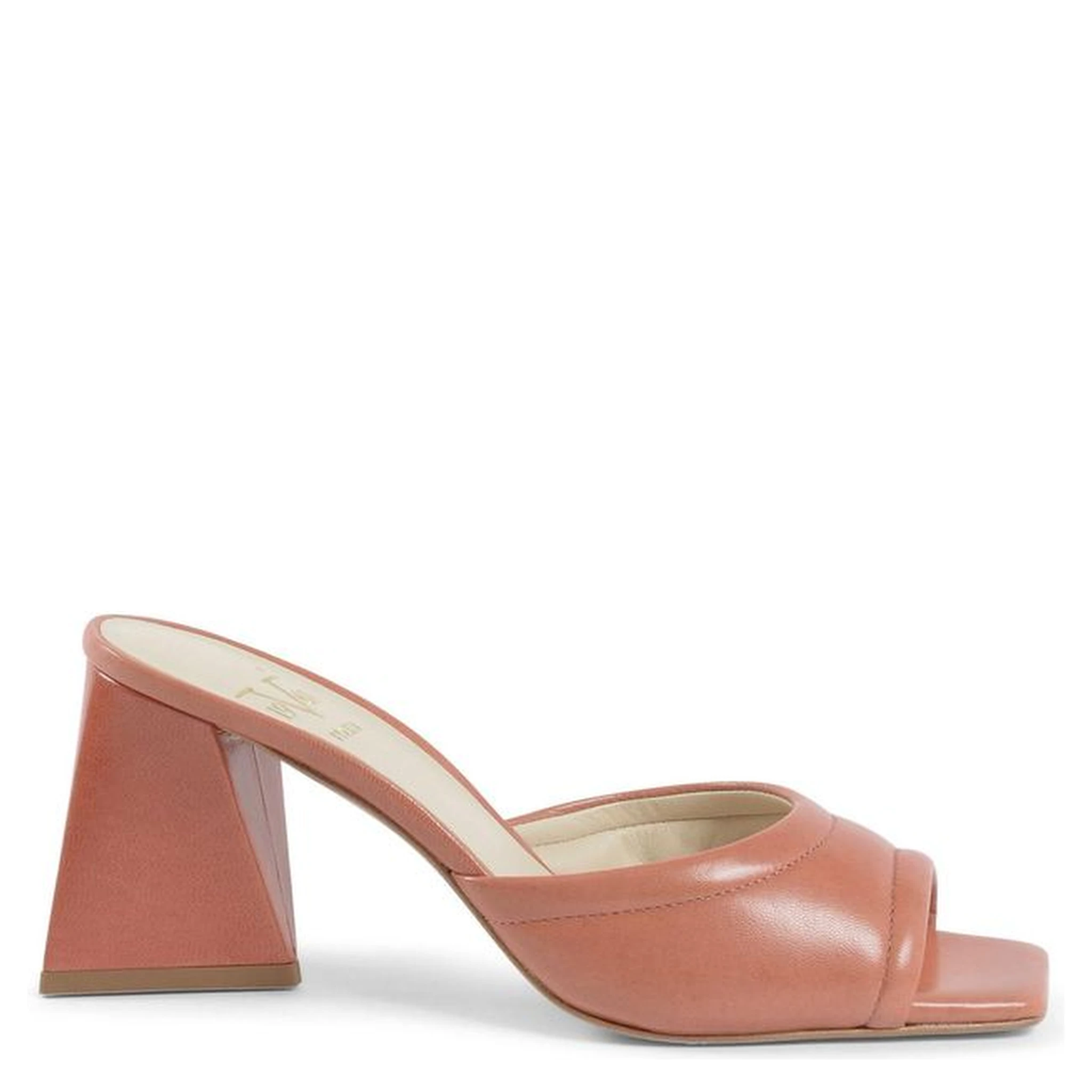 Orange Leather Platform Sandals