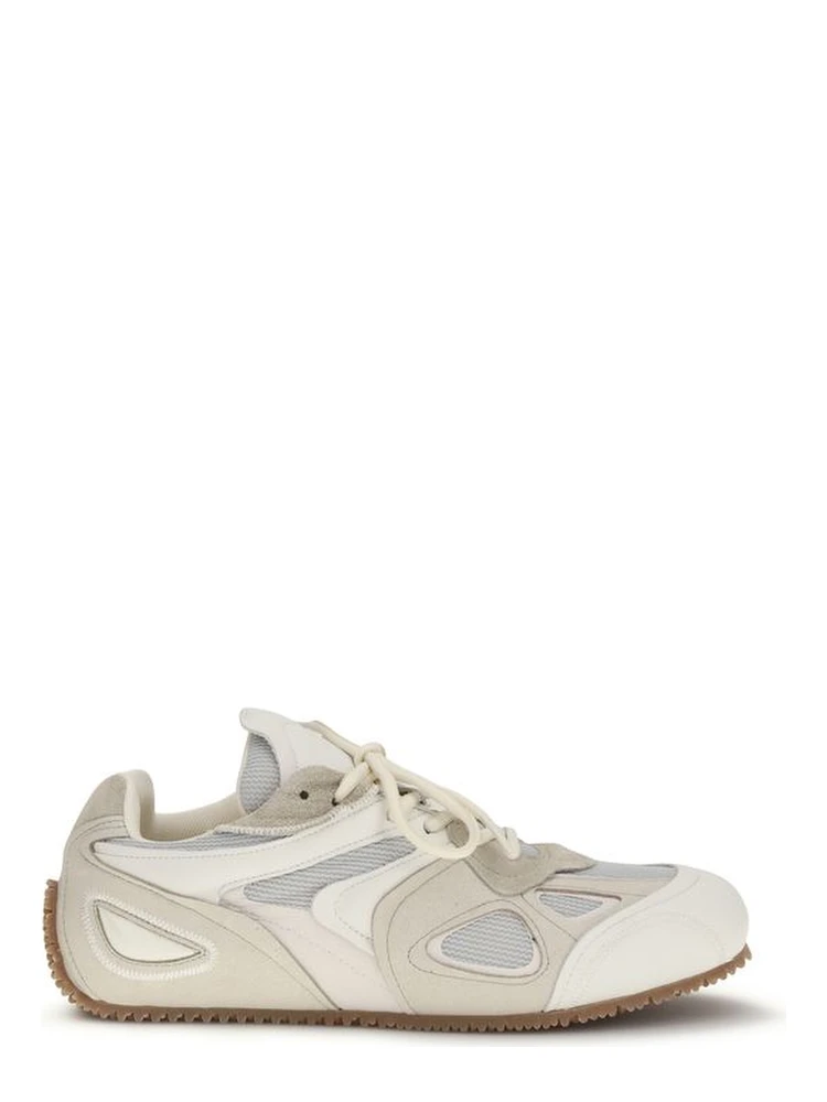 Cream Calf Leather Bos Taurus Low Top Sneakers