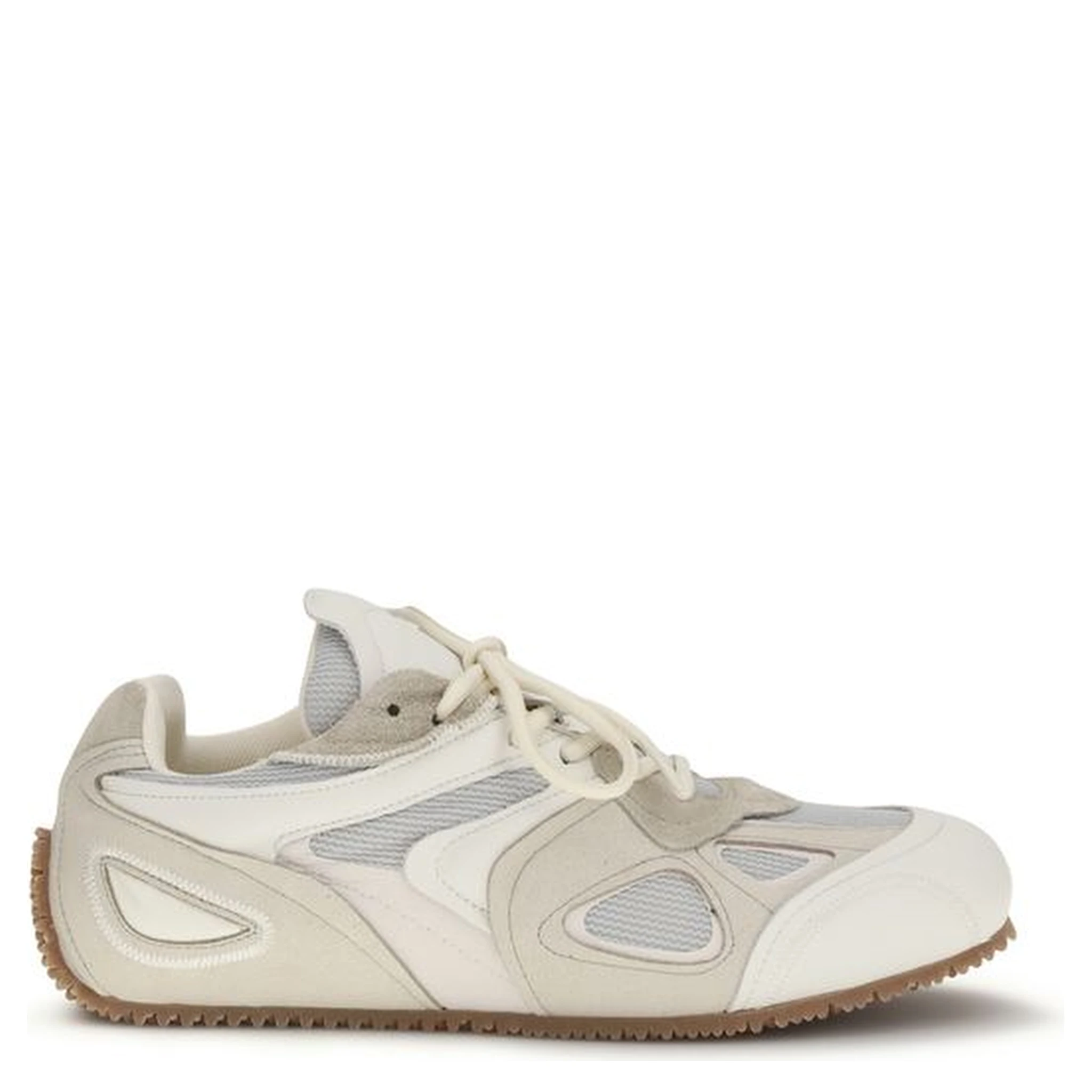 Cream Calf Leather Bos Taurus Low Top Sneakers