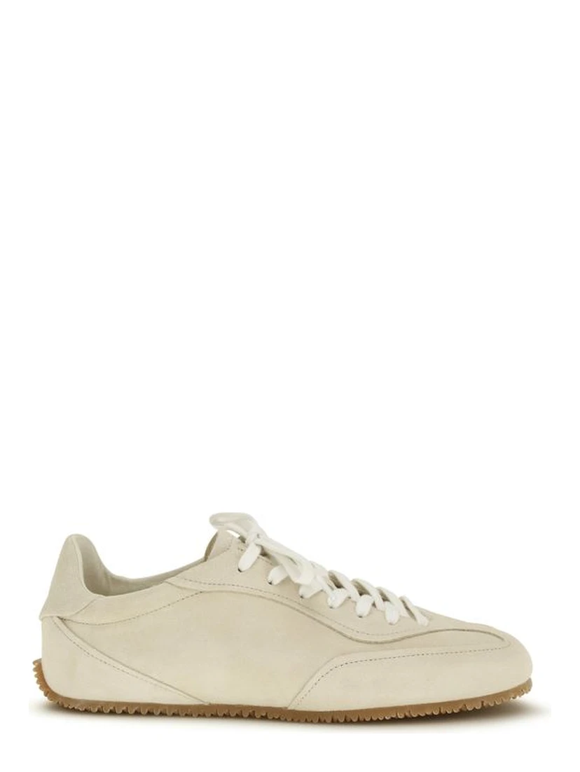Beige Rubber Low Top Sneakers