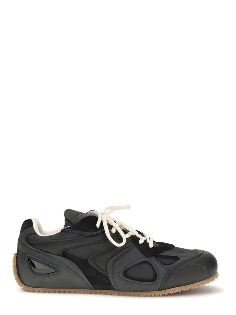 Black Rubber Low Top Sneakers