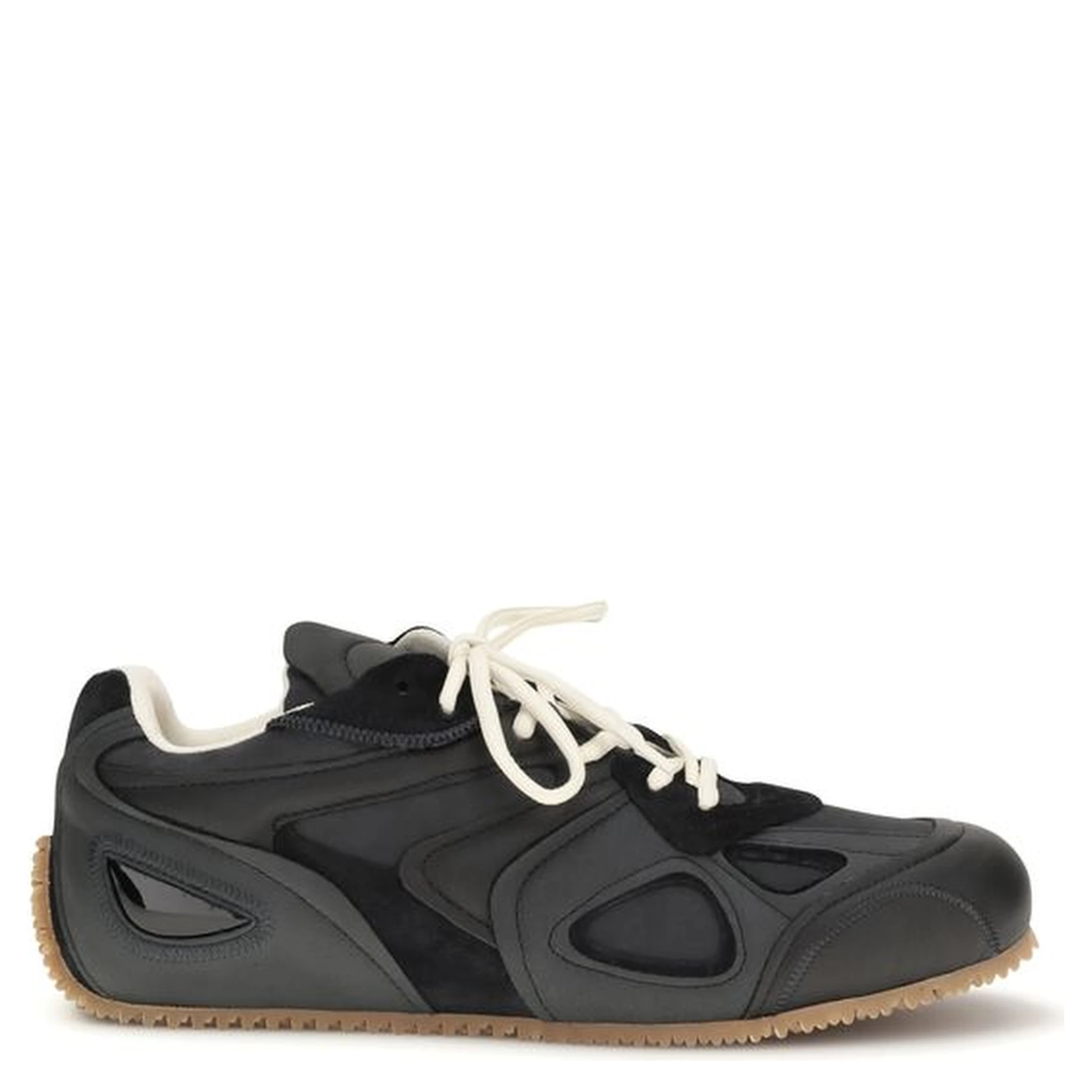 Black Rubber Low Top Sneakers