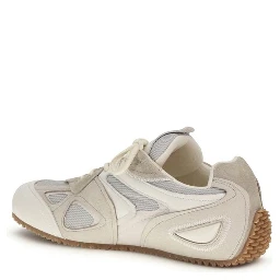 Cream Calf Leather Bos Taurus Low Top Sneakers
