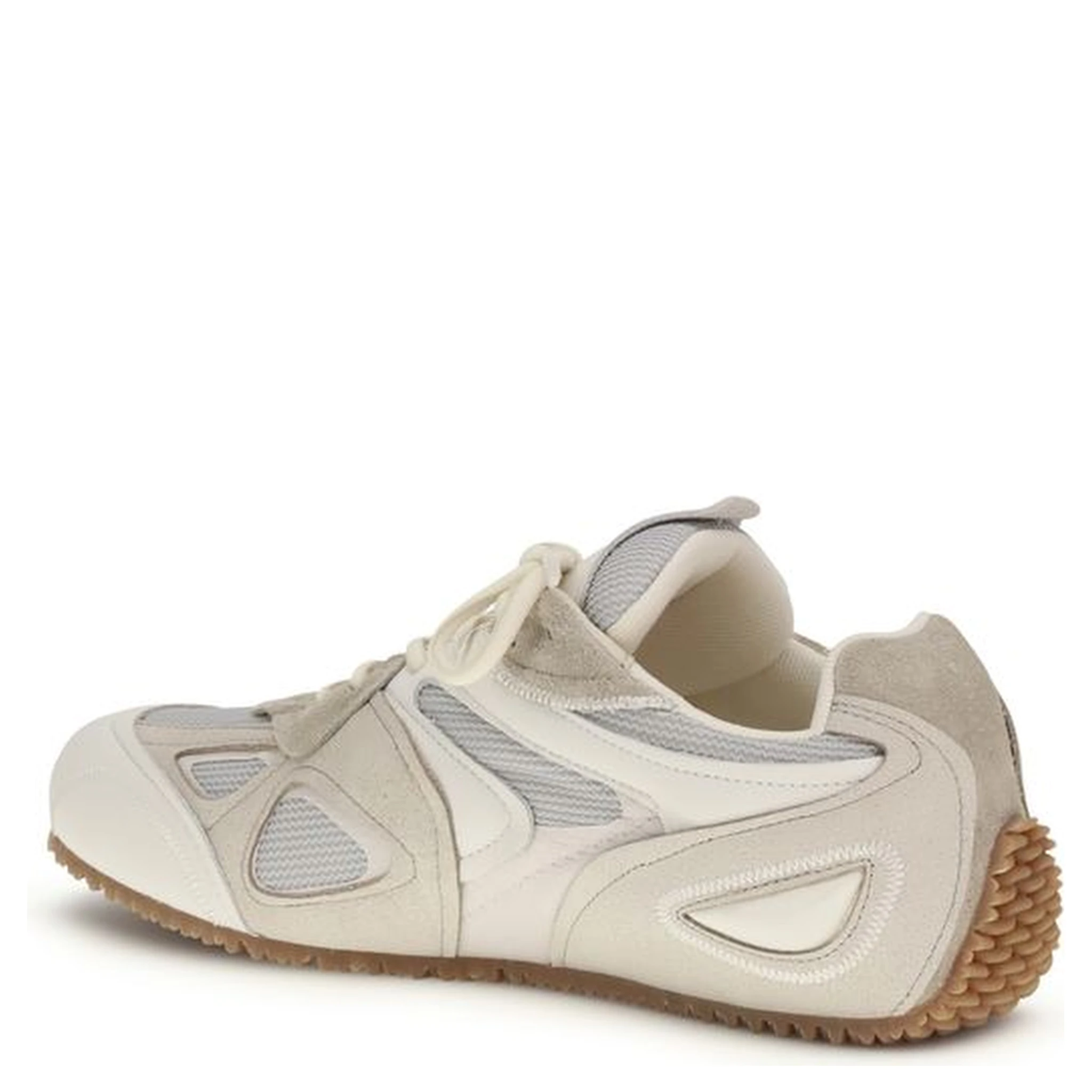 Cream Calf Leather Bos Taurus Low Top Sneakers
