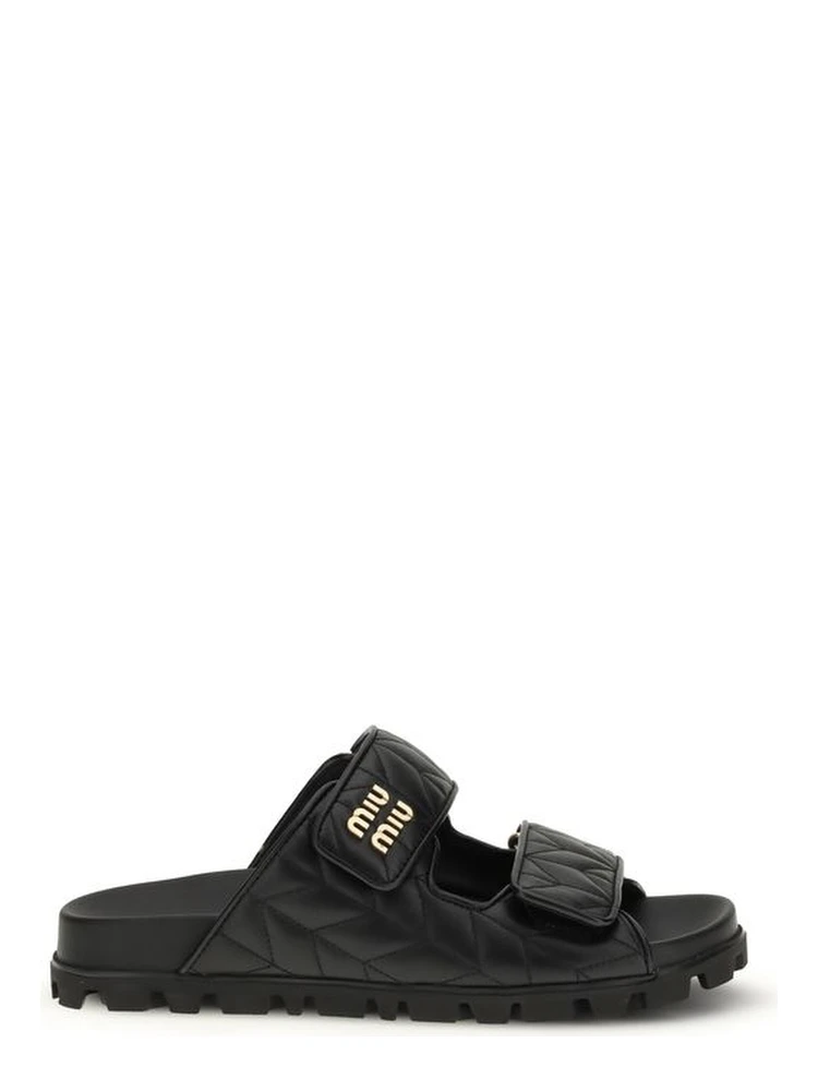 Black Napa Leather / Calf Bos Taurus Slippers