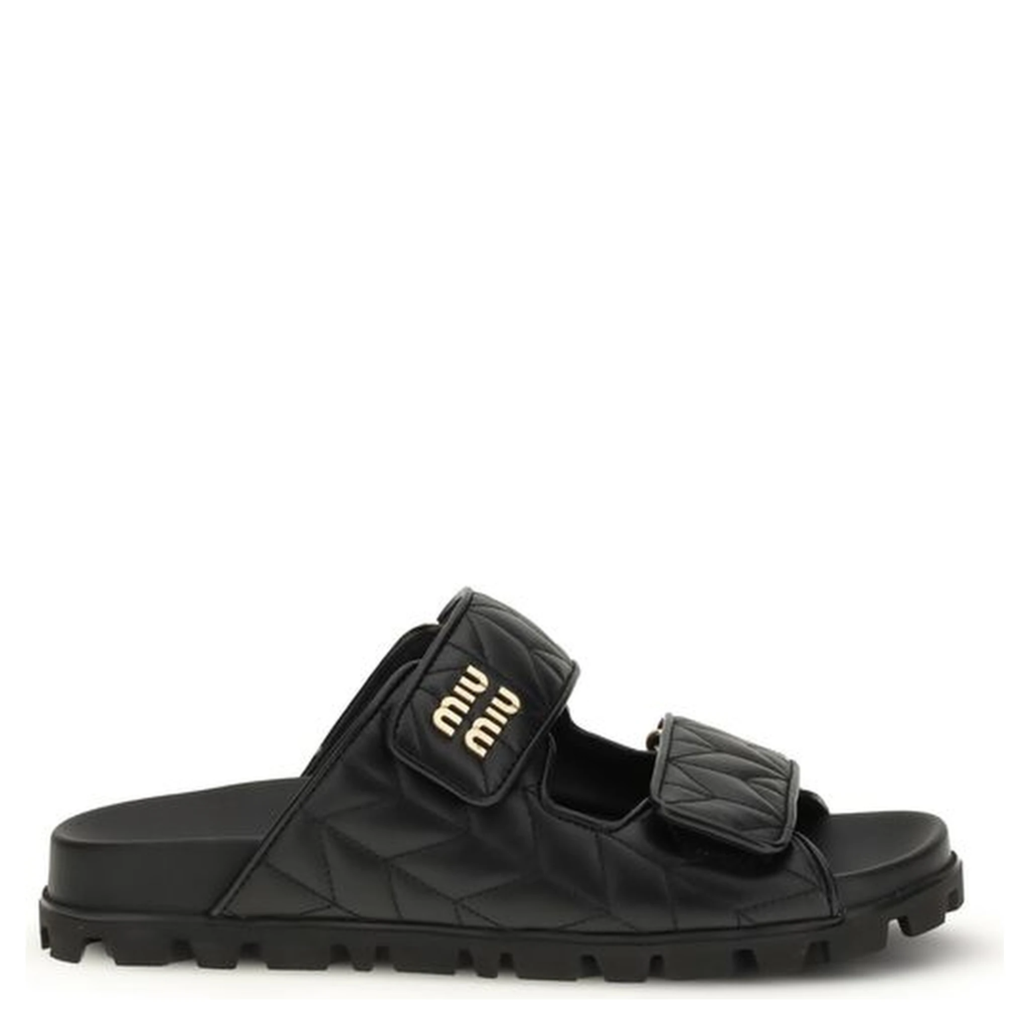 Black Napa Leather / Calf Bos Taurus Slippers