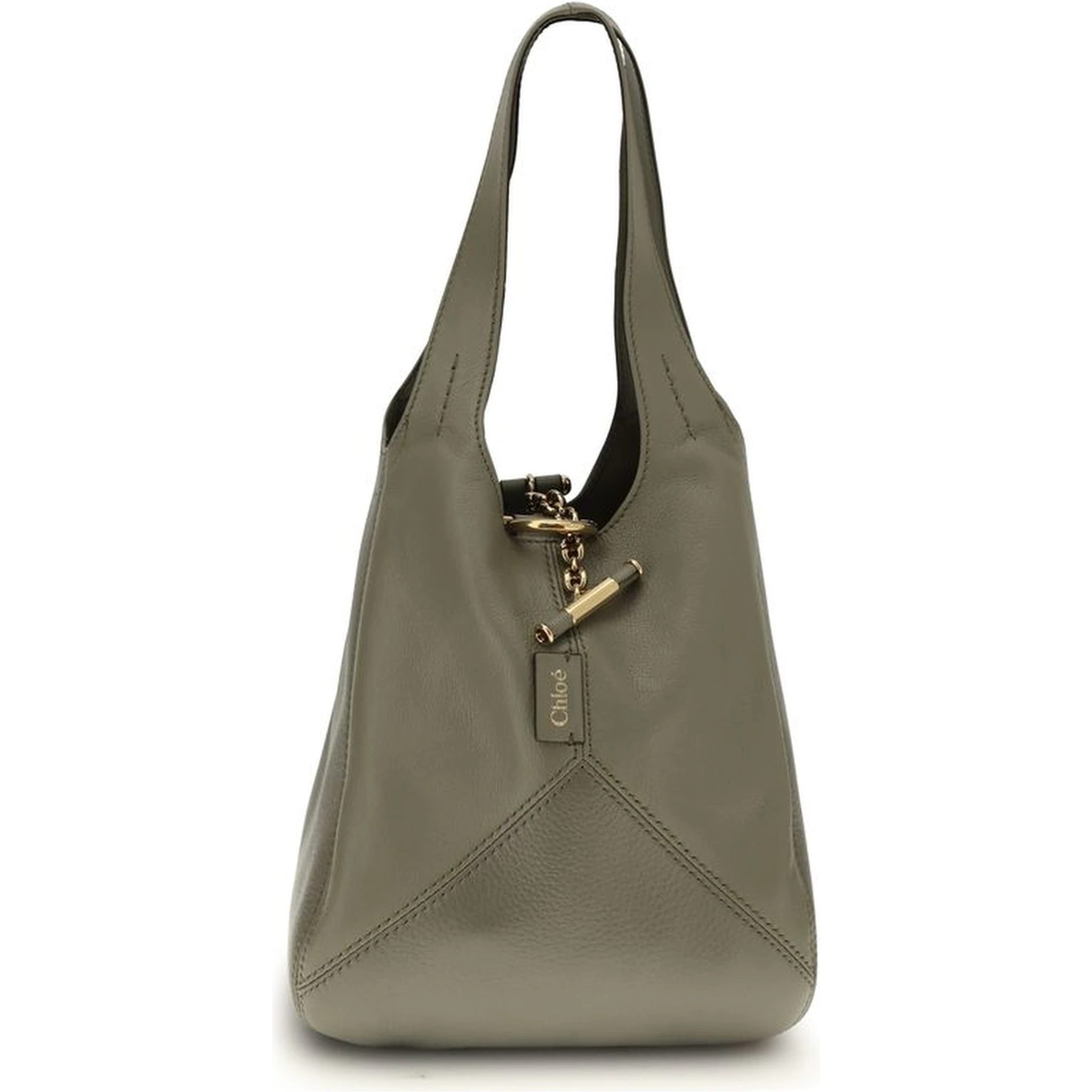 Green Buffalo Leather Shoulder Bag
