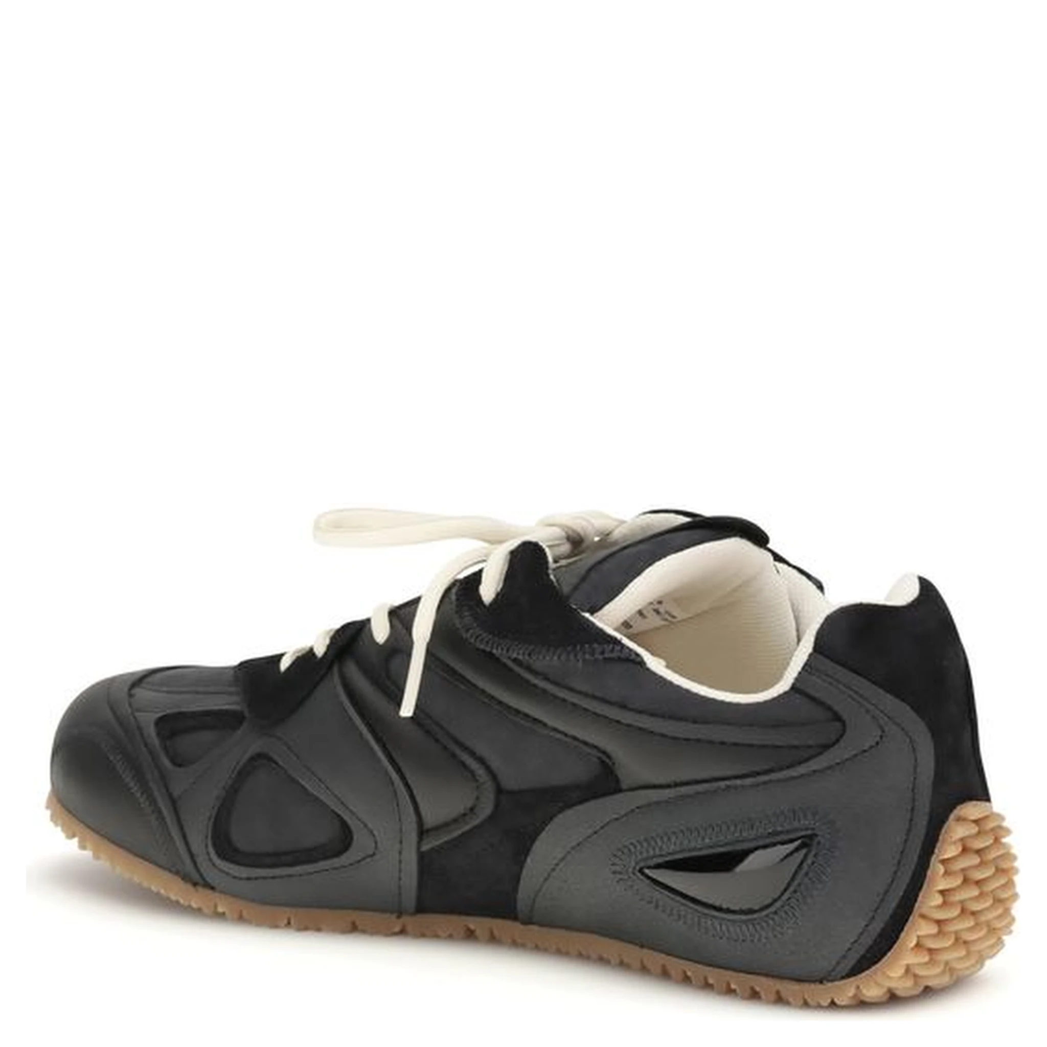 Black Rubber Low Top Sneakers