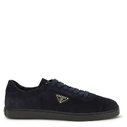Blue Calf Leather Bos Taurus Sneakers