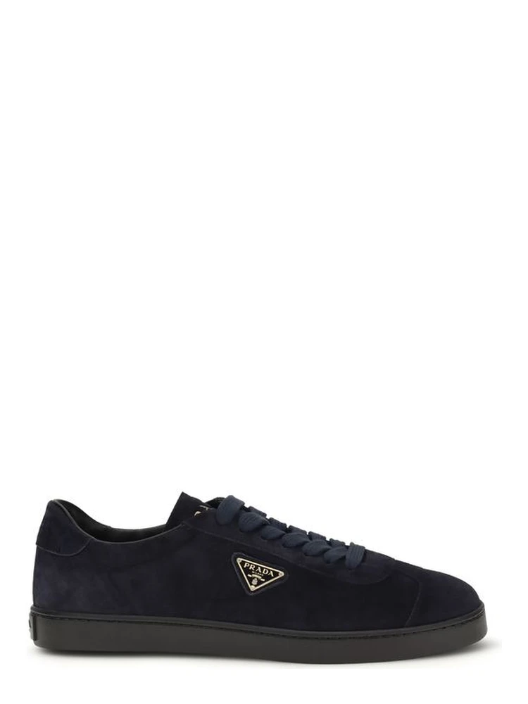 Blue Calf Leather Bos Taurus Sneakers