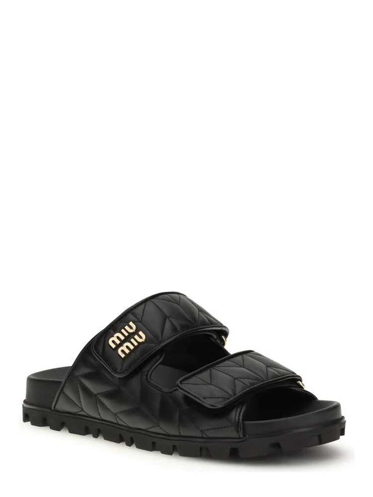 Black Napa Leather / Calf Bos Taurus Slippers alternative