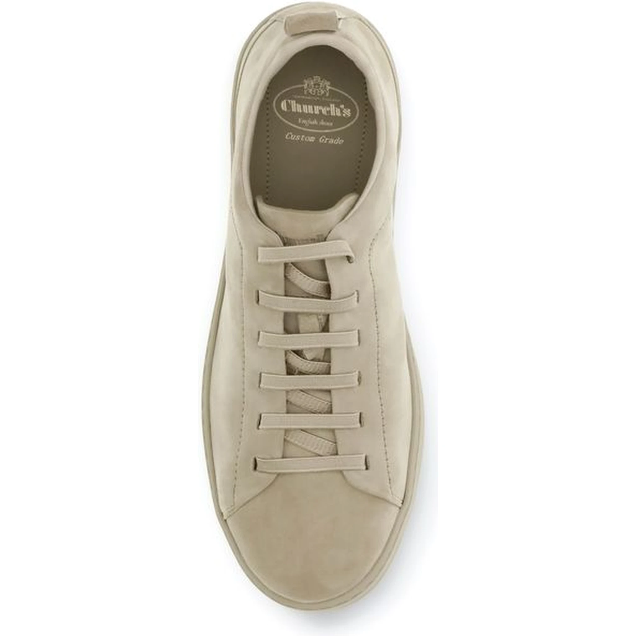 Gray Calf Leather Bos Taurus Low Top Sneakers