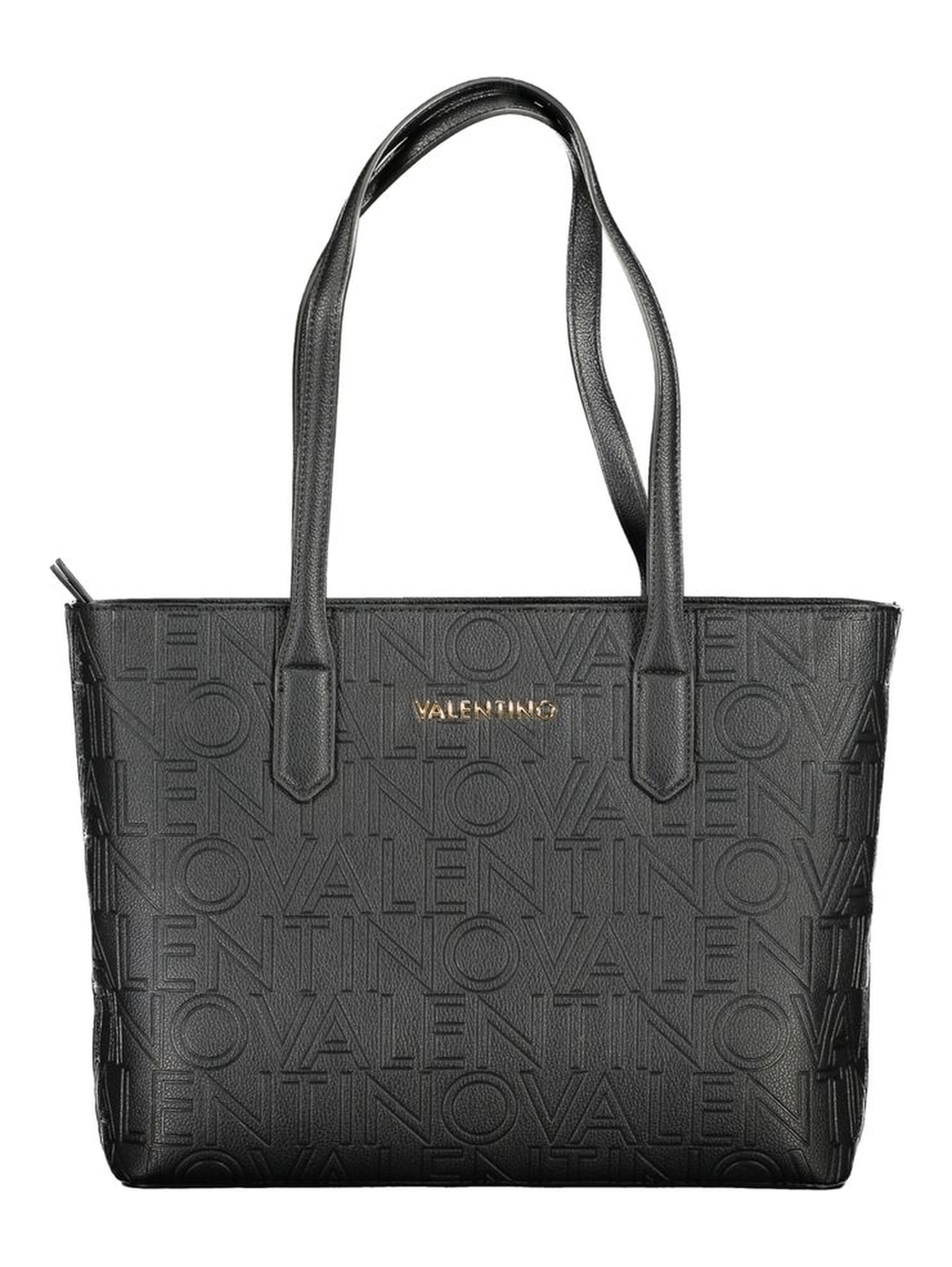 Black Polyurethane Women Shoulder Bag