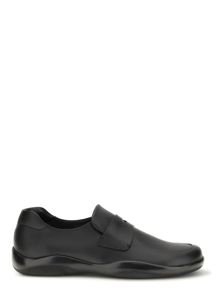 Black Calf Leather Bos Taurus Slip-On Loafers