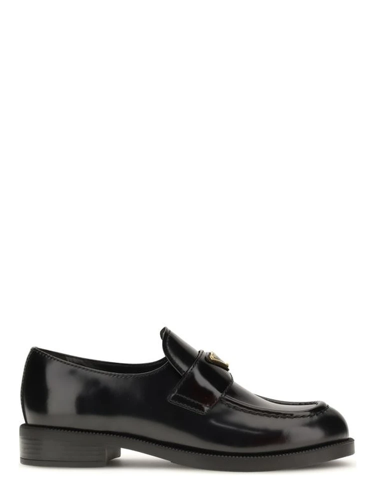 Black Calf Leather Bos Taurus Slip-On Loafers