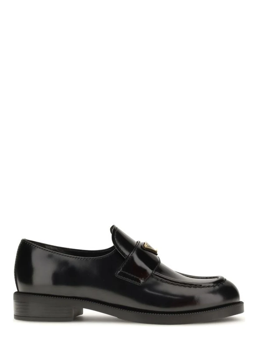 Black Calf Leather Bos Taurus Slip-On Loafers