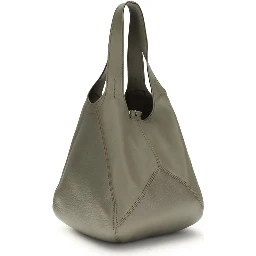 Green Buffalo Leather Shoulder Bag