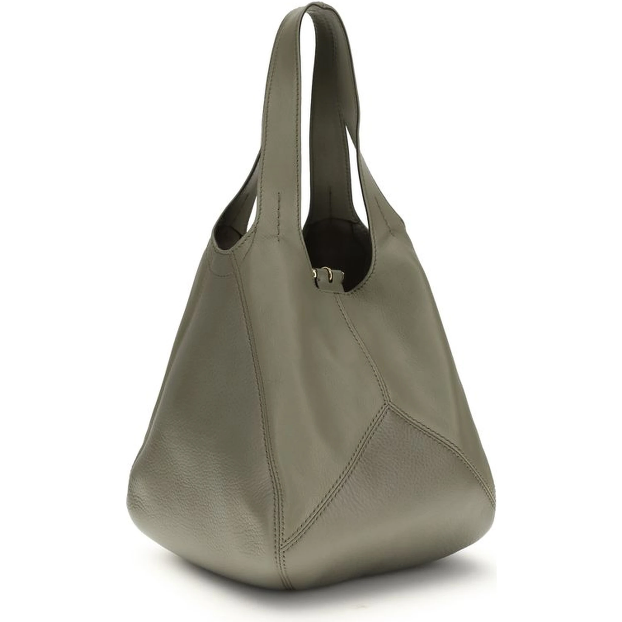 Green Buffalo Leather Shoulder Bag