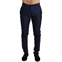 Blue Virgin Wool Pants