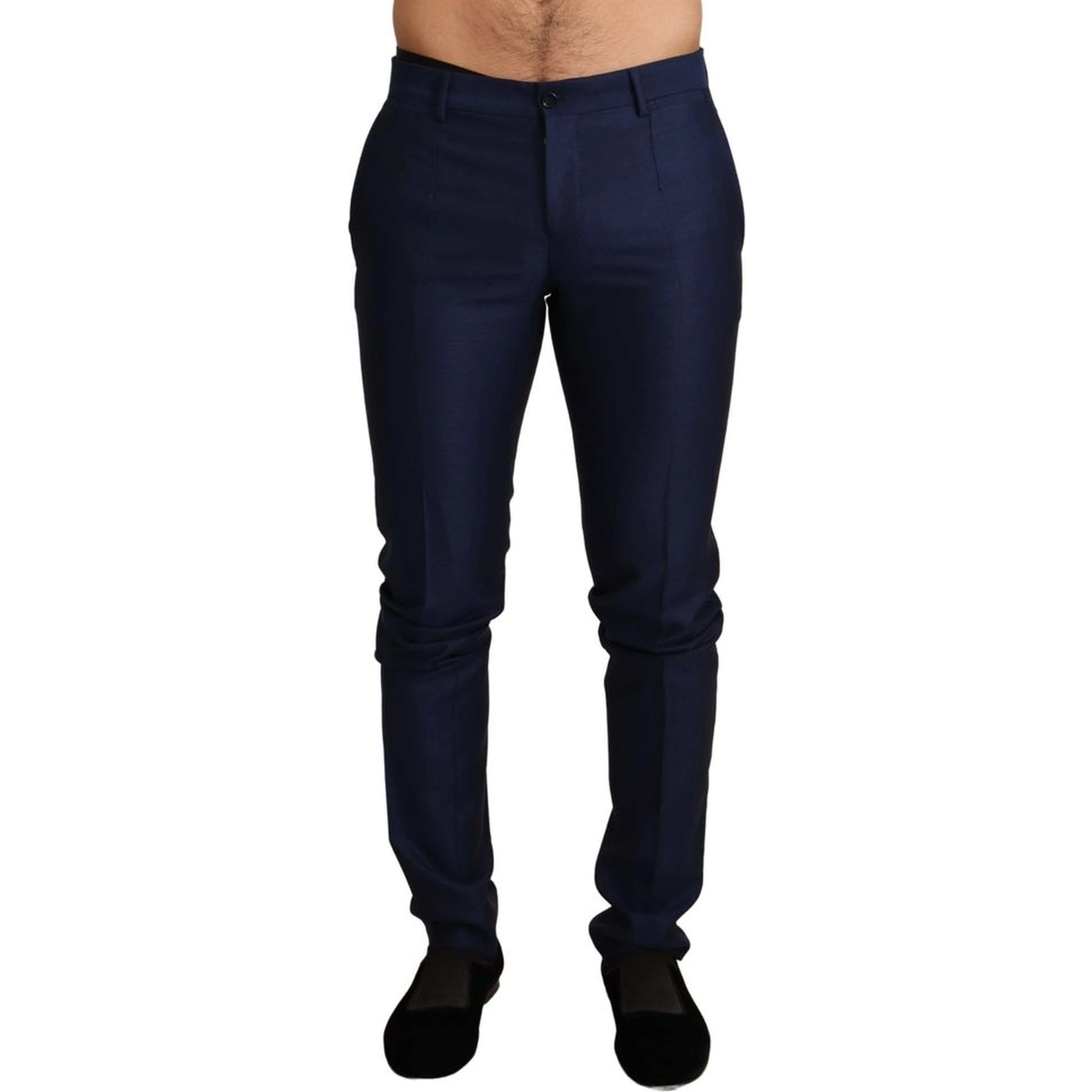 Blue Virgin Wool Pants