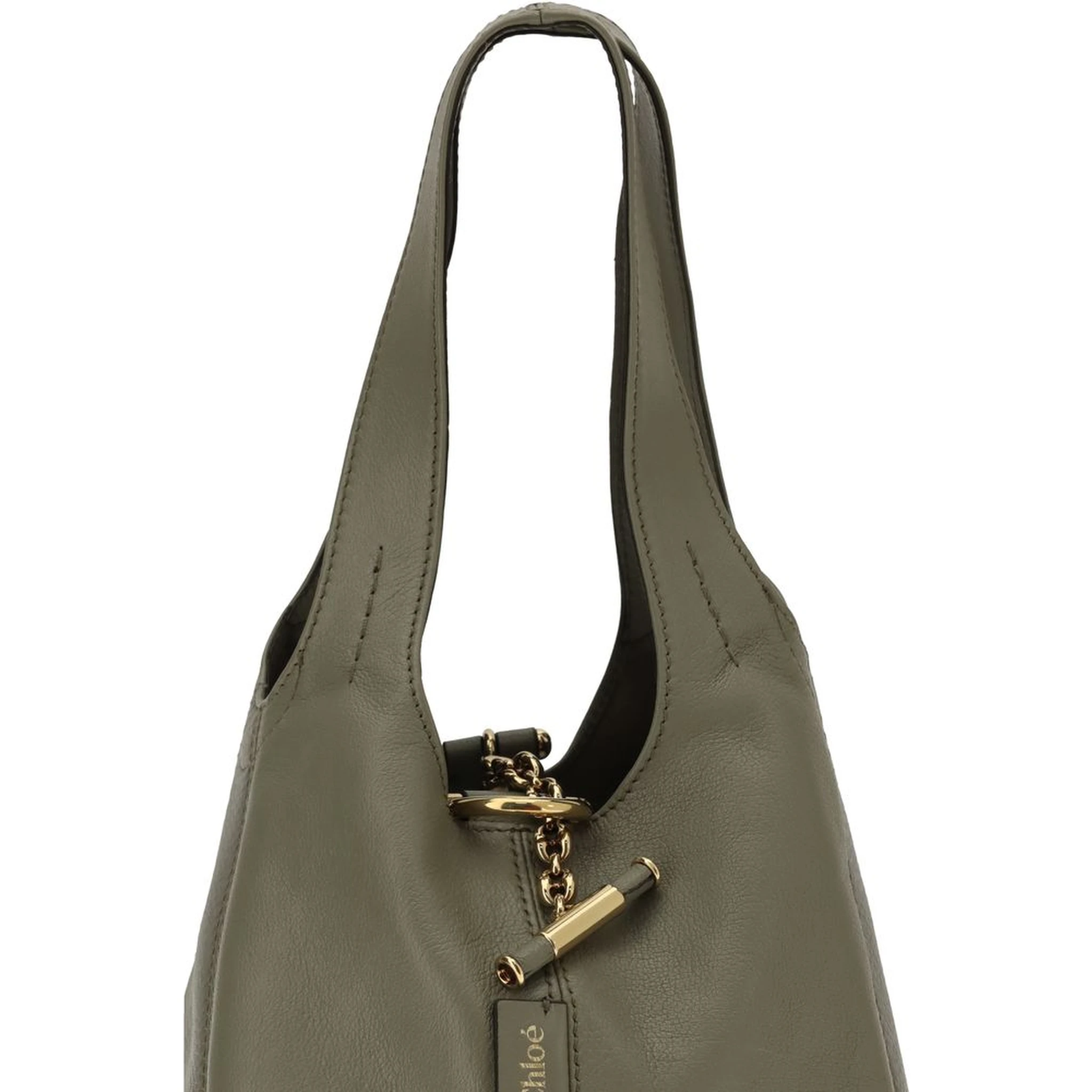 Green Buffalo Leather Shoulder Bag