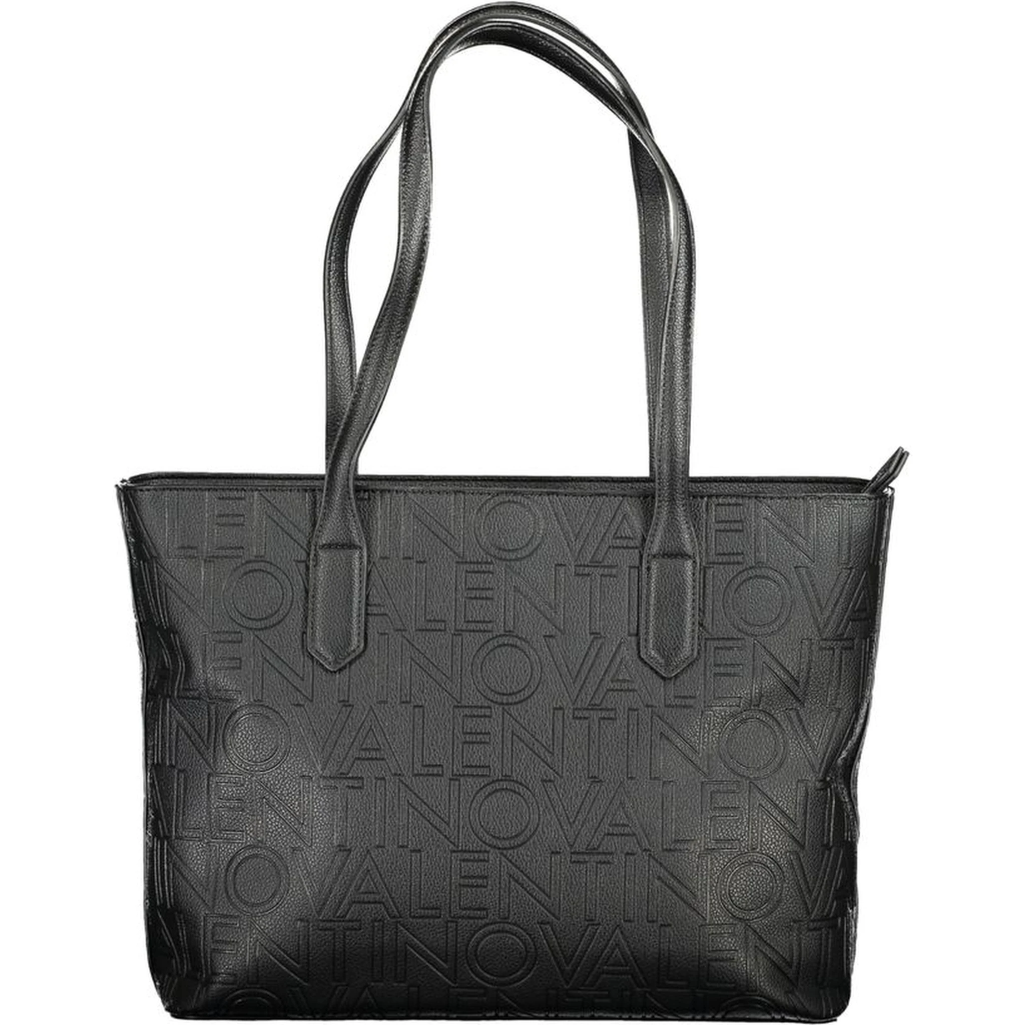 Black Polyurethane Women Shoulder Bag