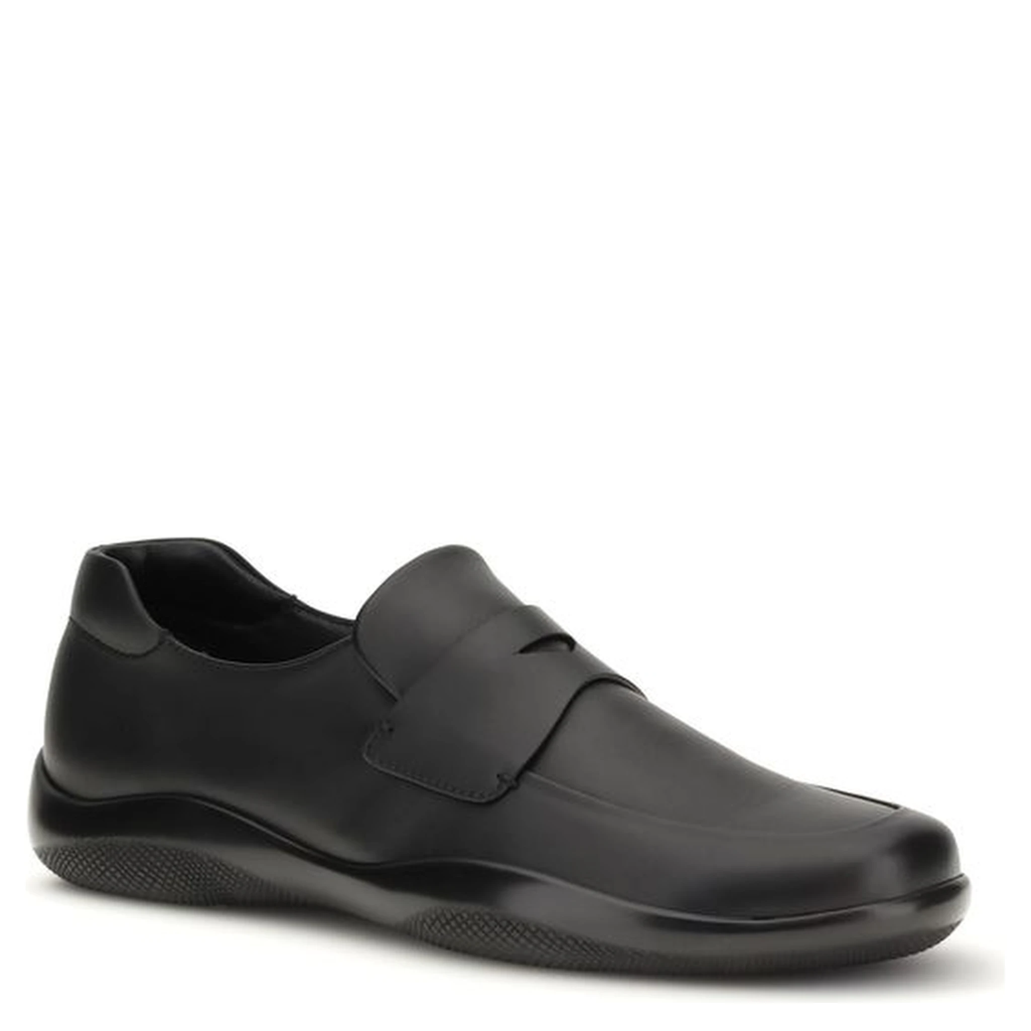 Black Calf Leather Bos Taurus Slip-On Loafers