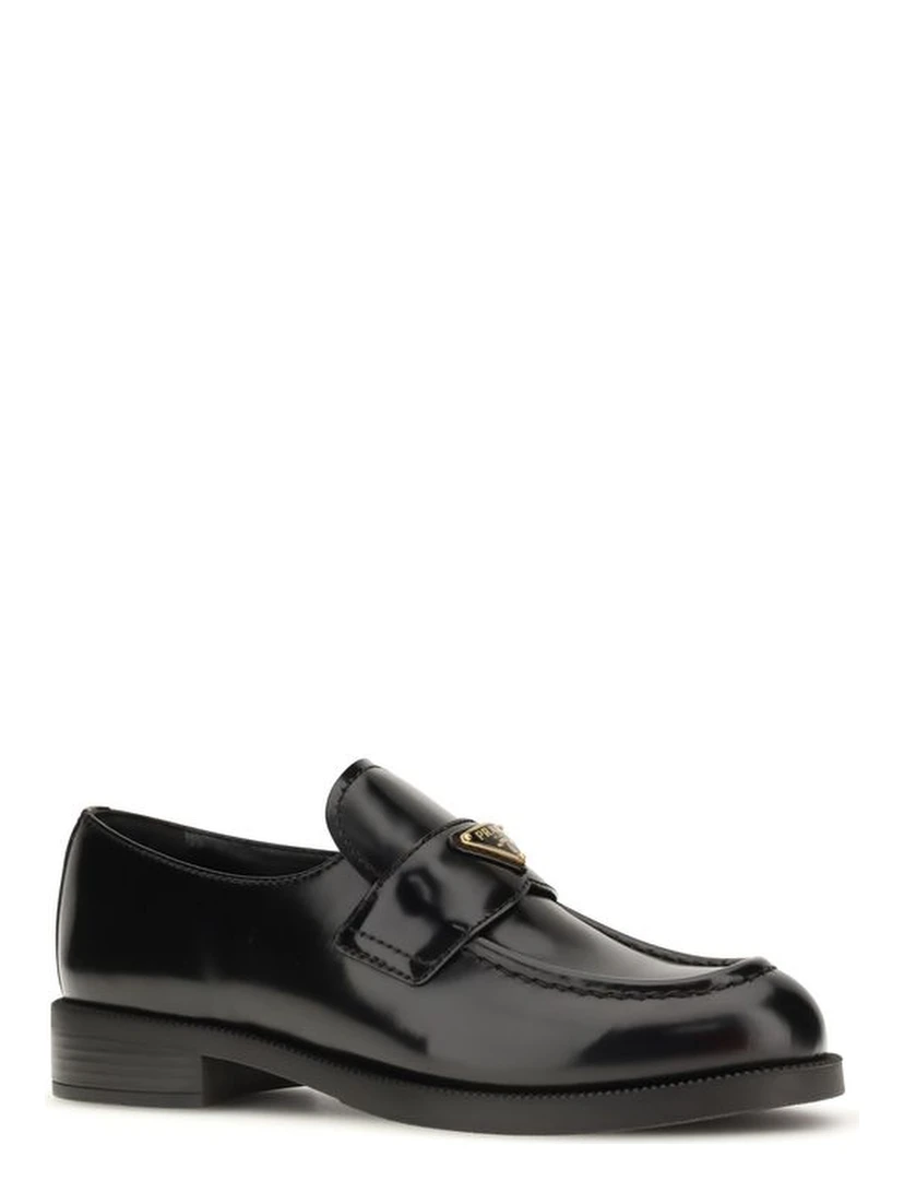 Black Calf Leather Bos Taurus Slip-On Loafers