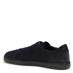 Blue Calf Leather Bos Taurus Sneakers