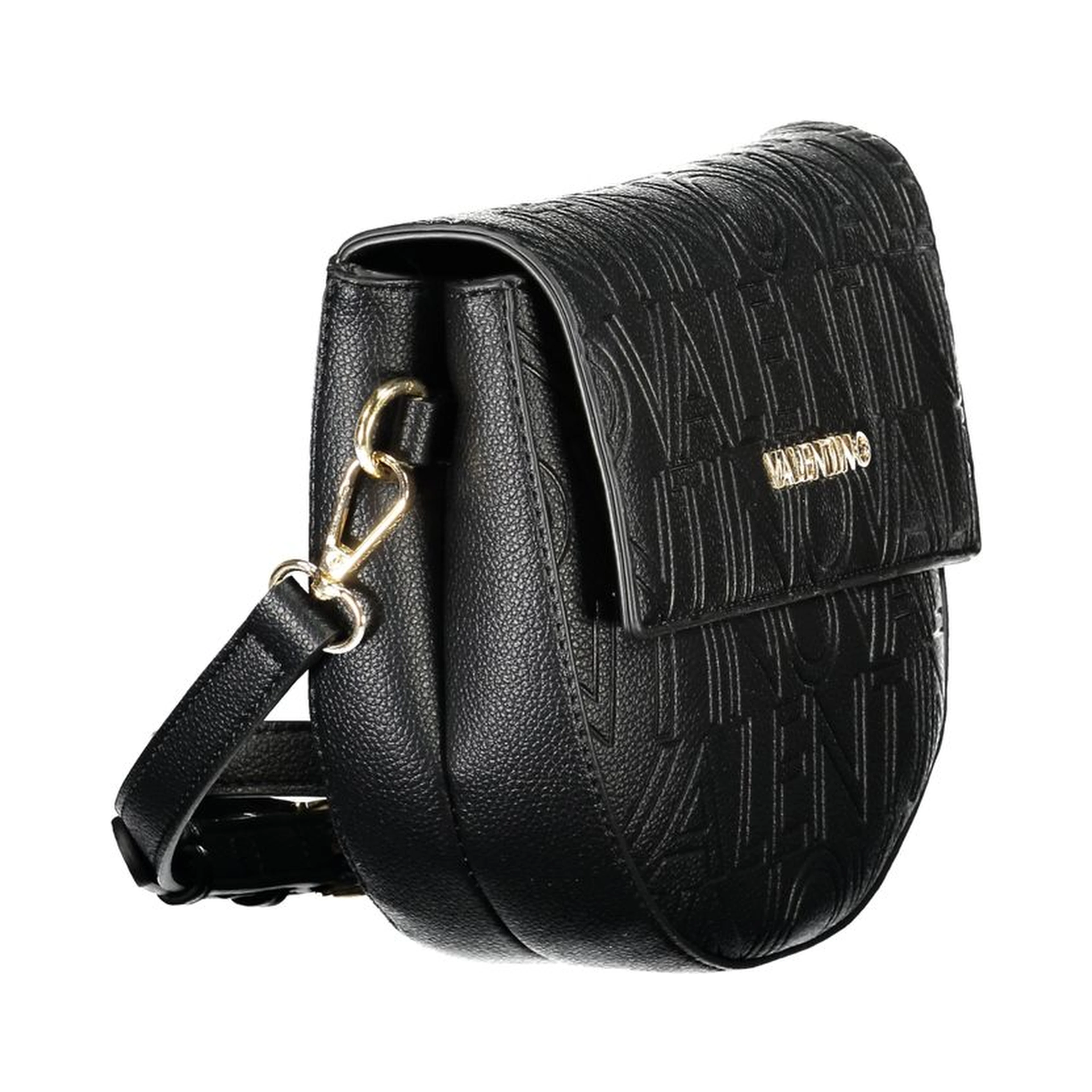 Black Polyurethane Women Handbag