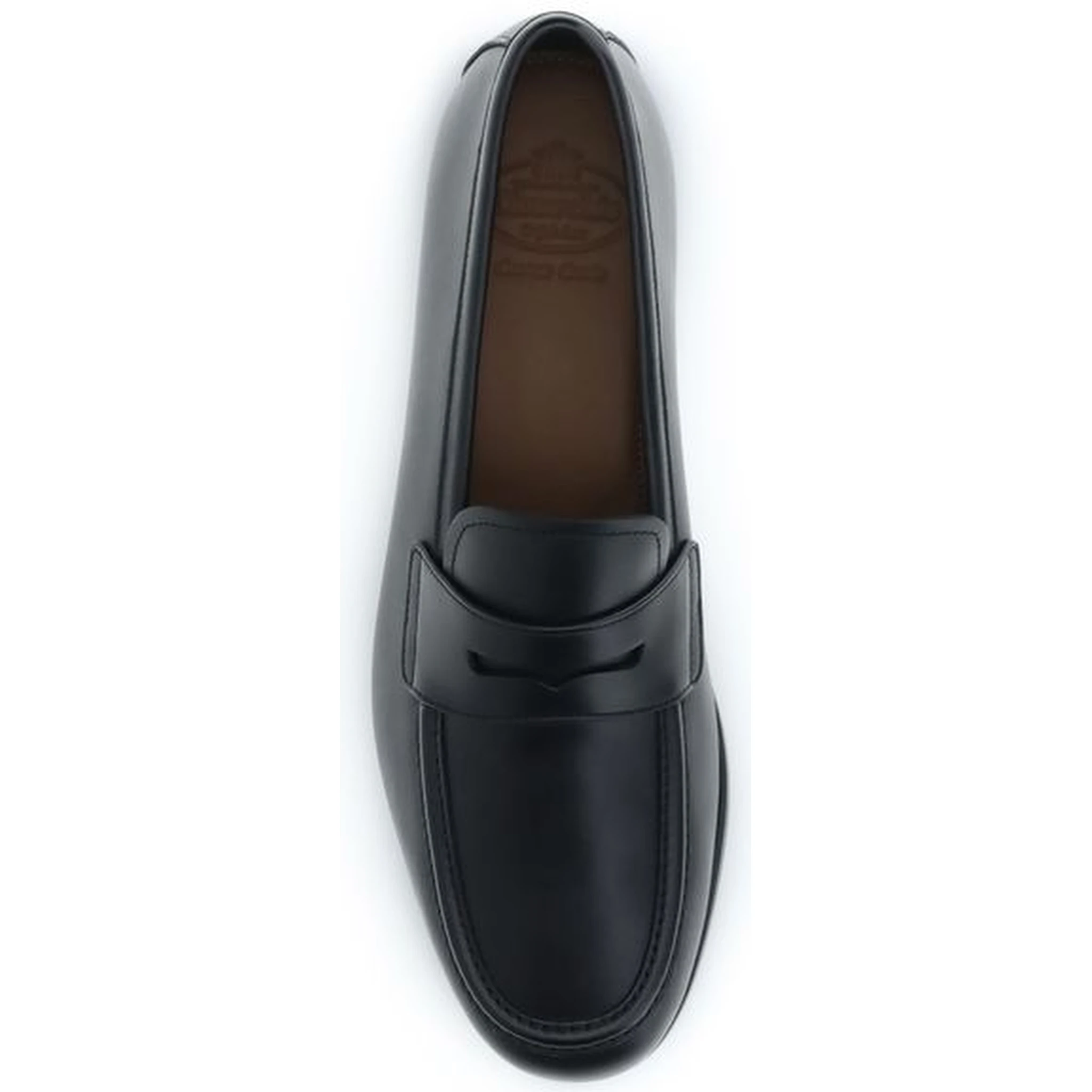 Black Calf Leather Bos Taurus Slip-On Loafers