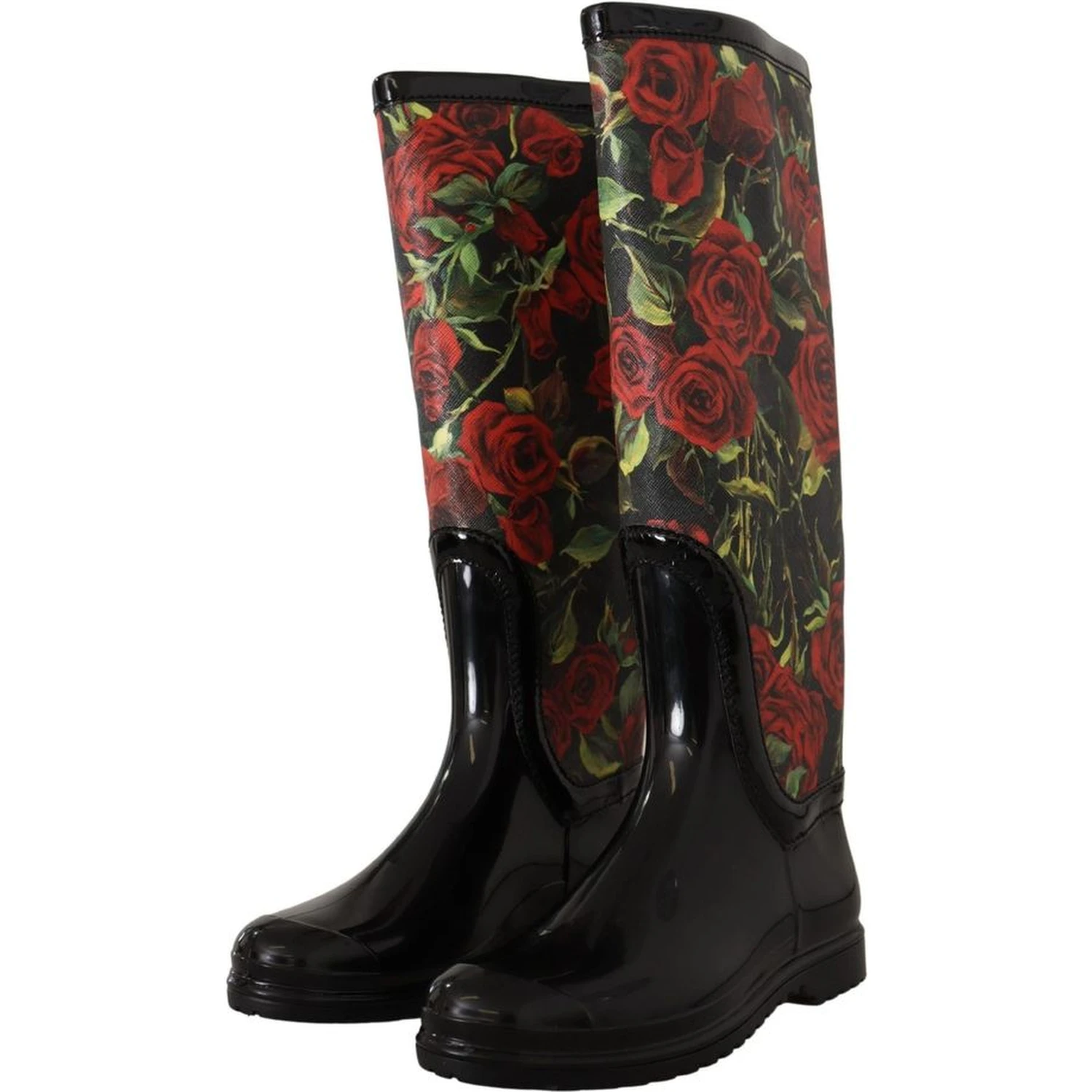 Black Polyvinyl Rain Boots