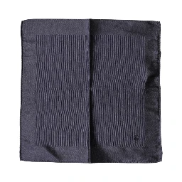 Blue Logo Silk Men Square Handkerchief Scarf