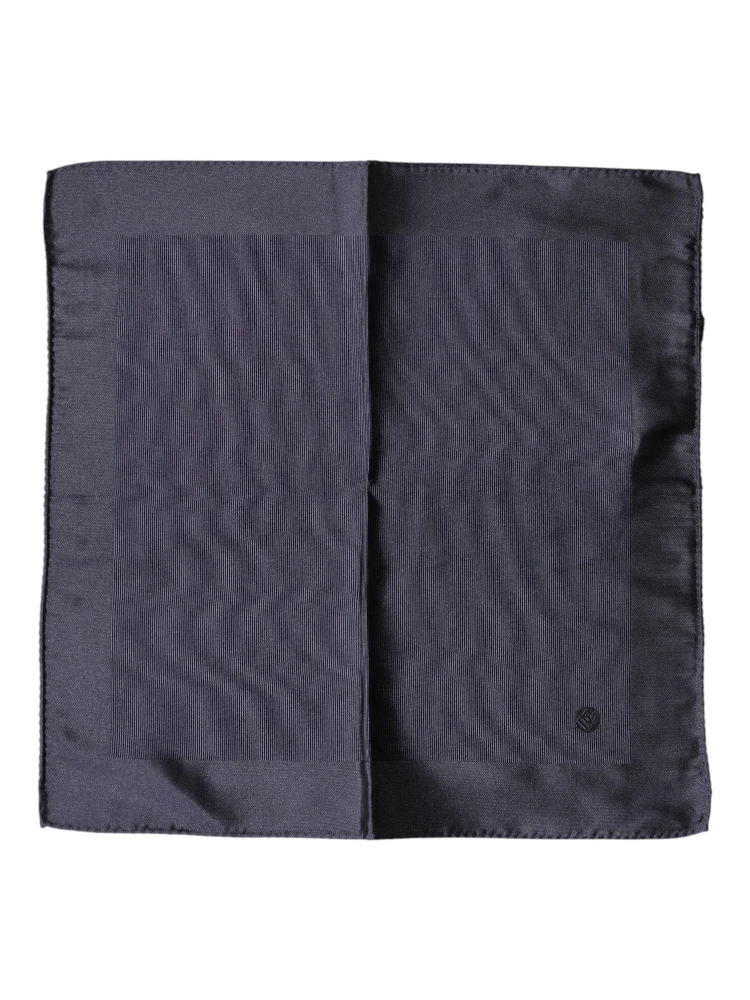 Blue Logo Silk Men Square Handkerchief Scarf alternative