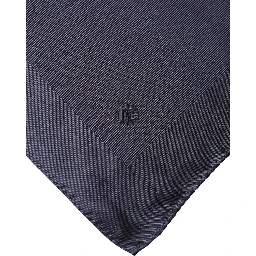 Blue Logo Silk Men Square Handkerchief Scarf