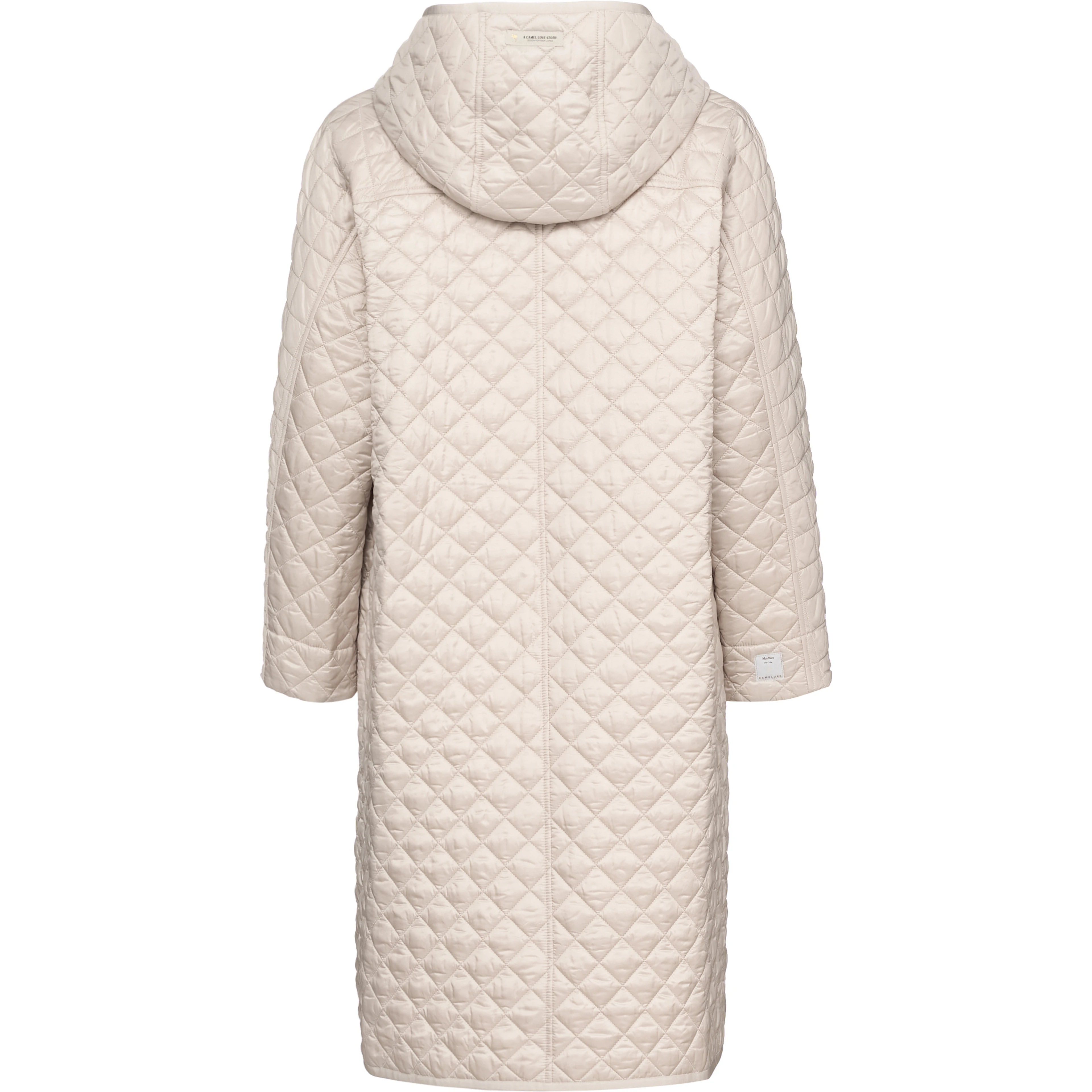 Quilted long down jacket