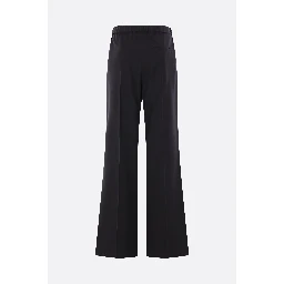 Wool pants with logo