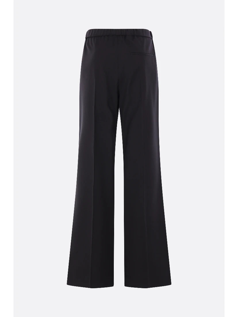 Wool pants with logo