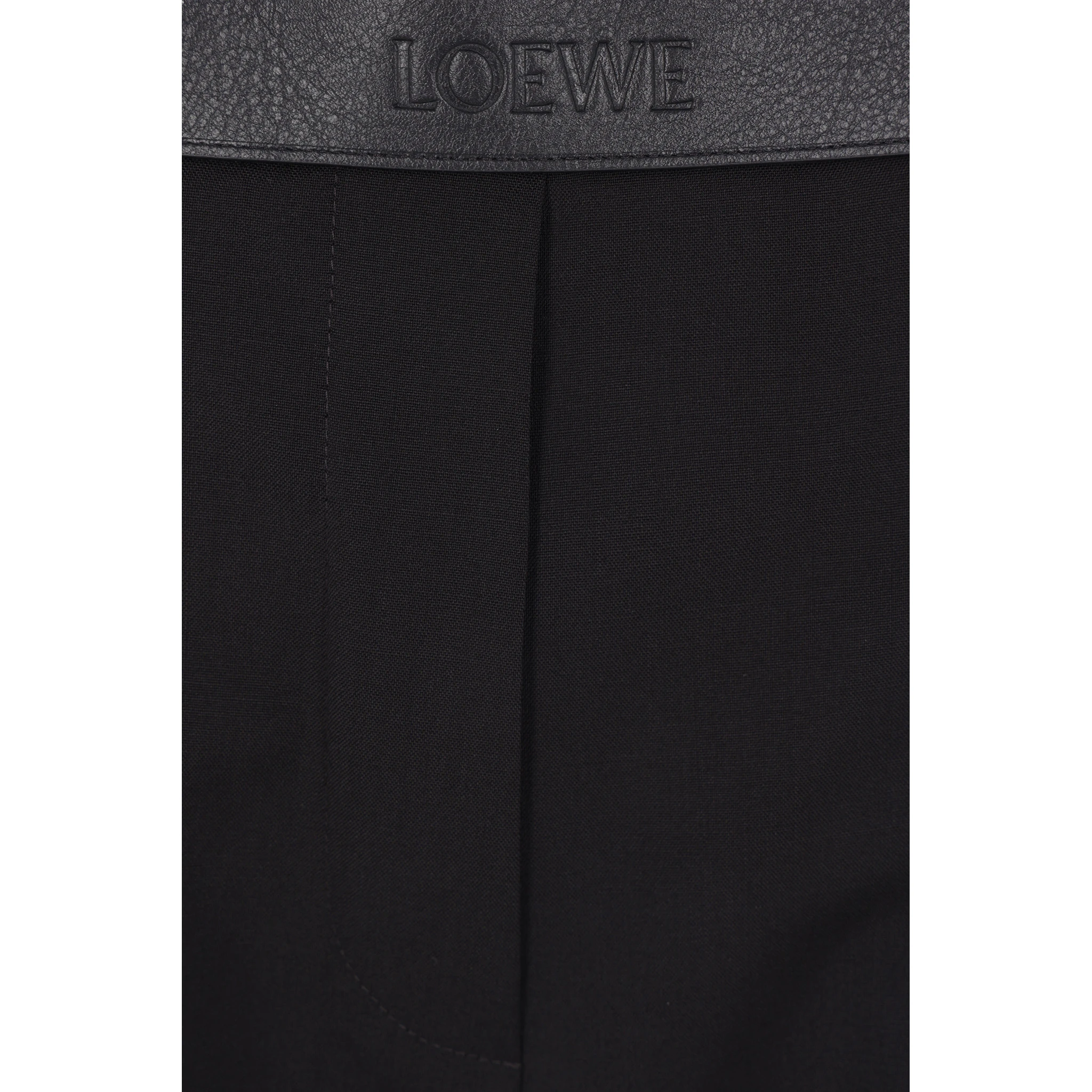 Wool pants with logo