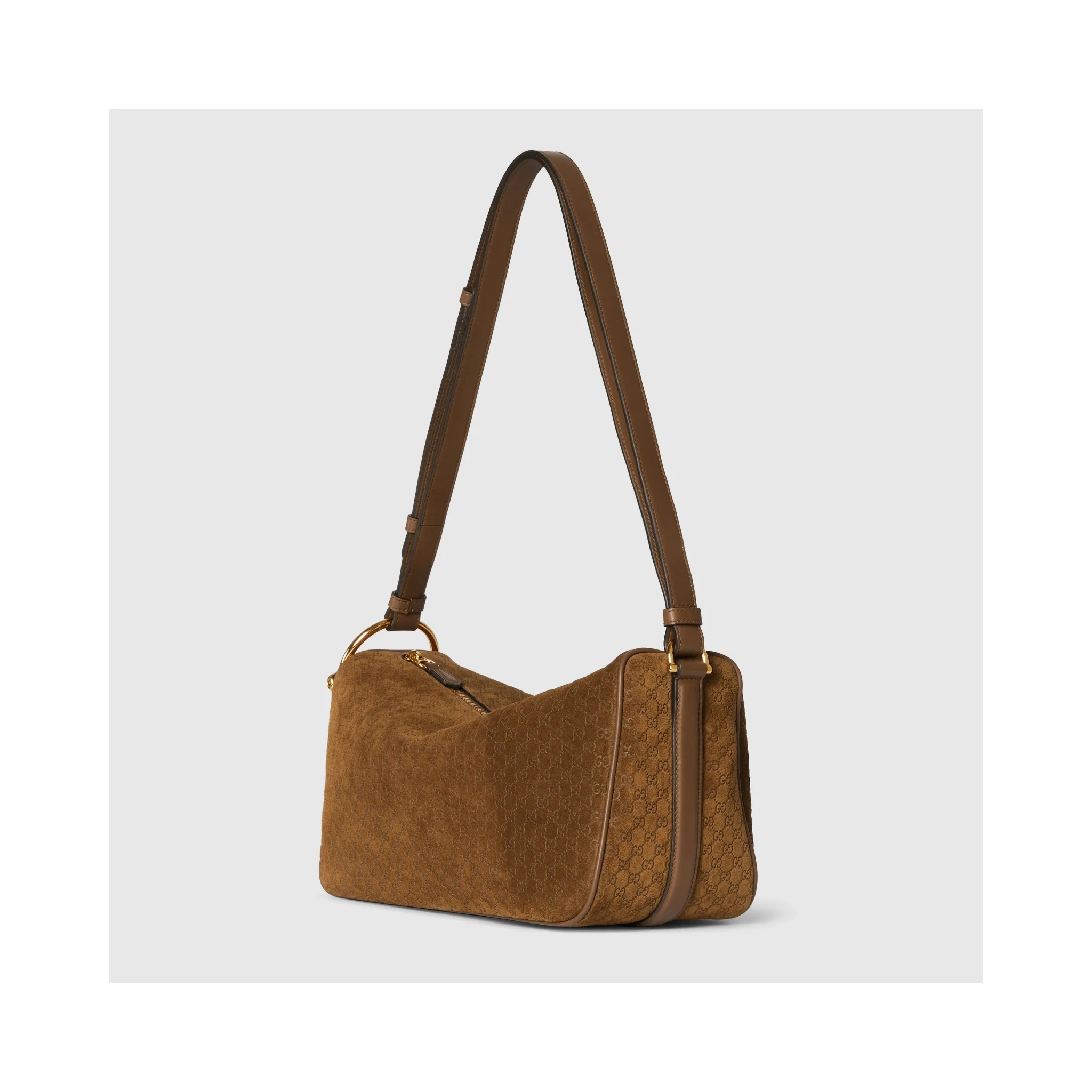 "Gucci Half Horsebit" in suede shoulder bag