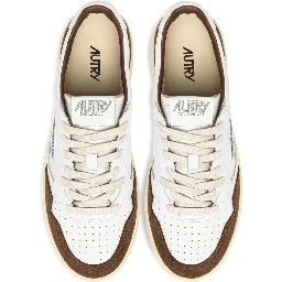 logo-patch leather sneakers