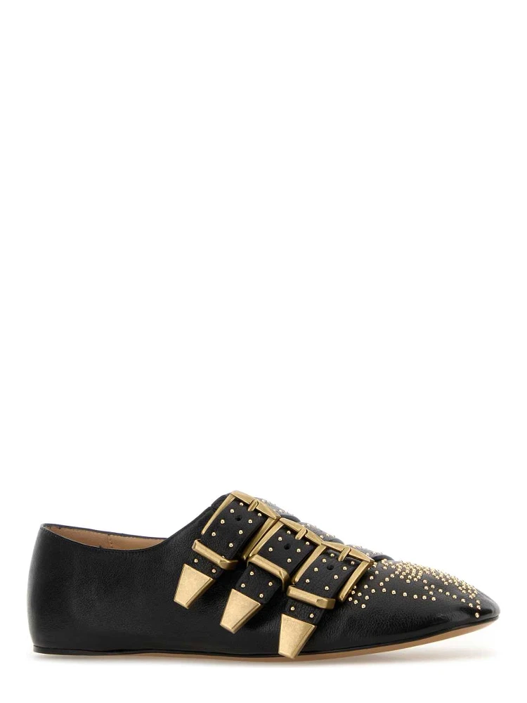 Black leather Susan ballerinas alternative