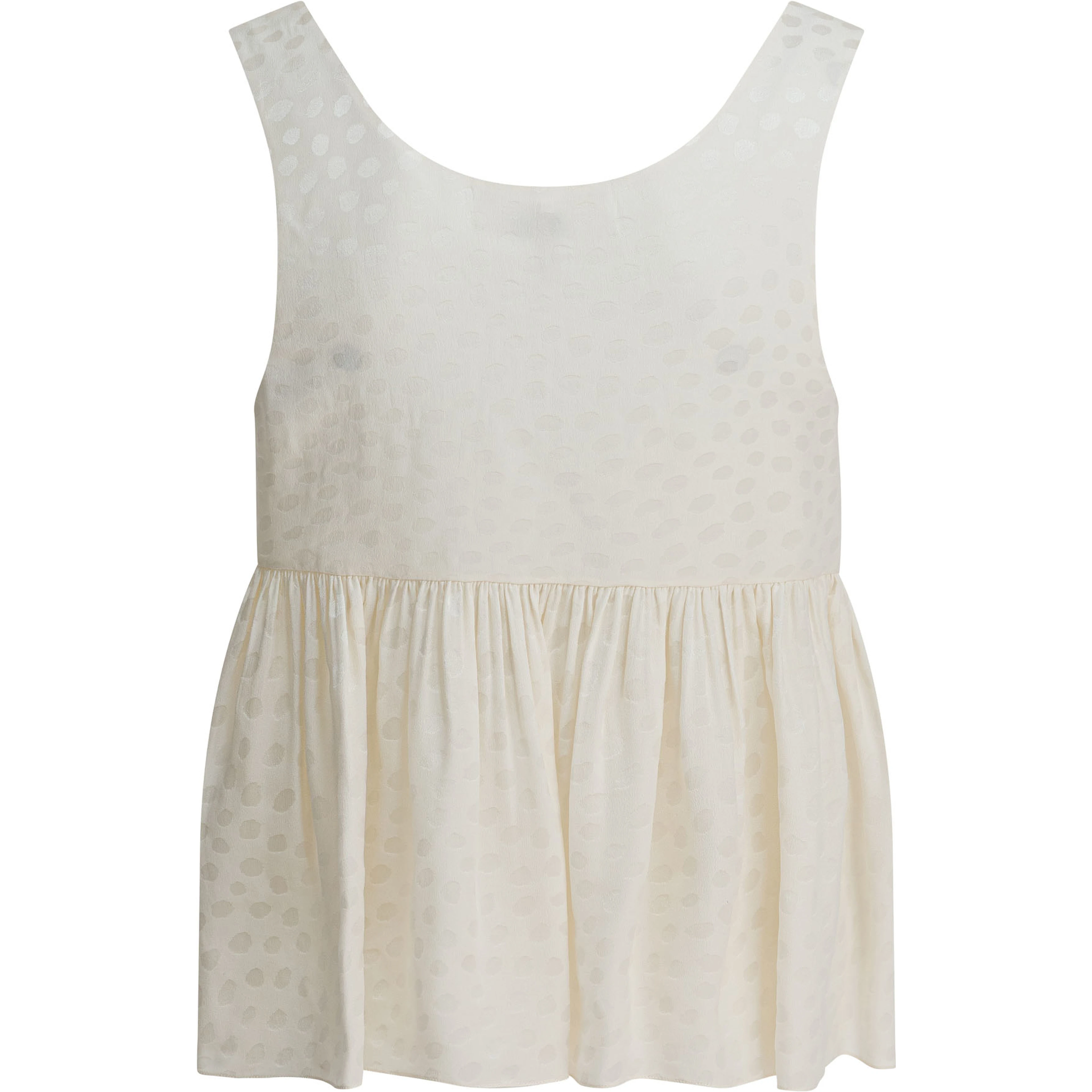 Peplum top in silk