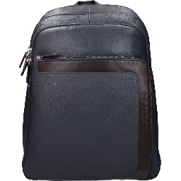 Gray Leather Backpack