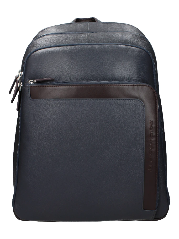 Gray Leather Backpack